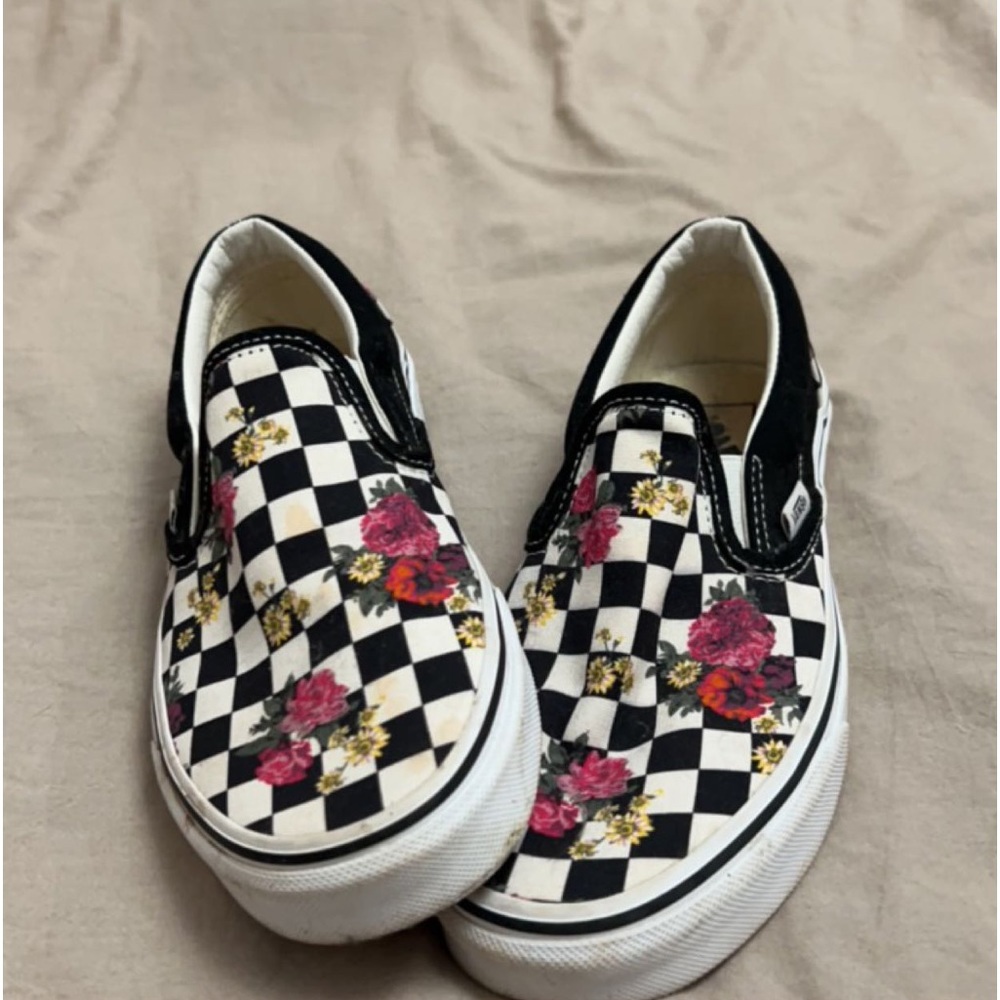 Checkered Flower Vans
